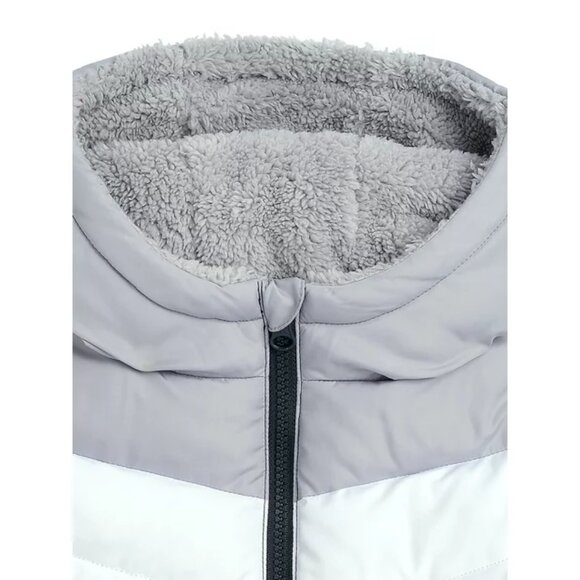 NWT Swiss Tech Toddler Size 4T Heavyweight Puffer Jacket Coat W/Hood Faux Sherpa - Picture 3 of 9